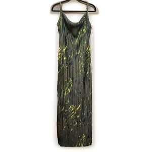 NEW Pretty Little Thing Green Plisse Cowl Neck Maxi Dress - Size 12